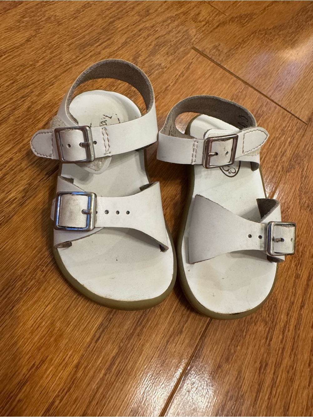 Sun San white infant sandals girl 6